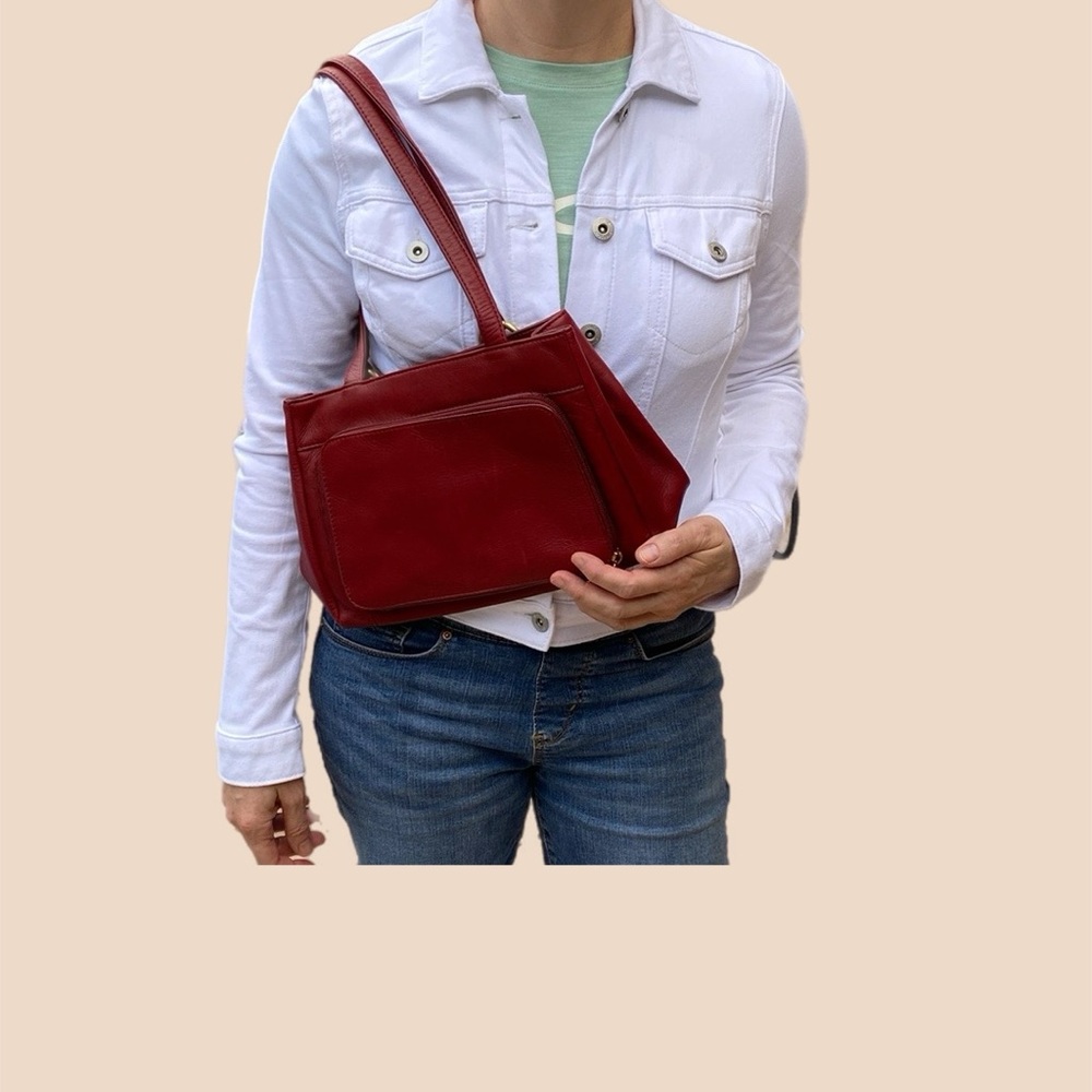 COPY - St. John’s Bay Genuine Leather Dark Red Purse